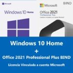 Windows 10 HOME + Office 2021 Professional Plus BIND (LICENCIA VINCULADA A SU CUENTA MICROSOFT)